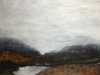 "When the fog gets easy" (Oil on wood panel 60x60 cm) - 7500 SEK